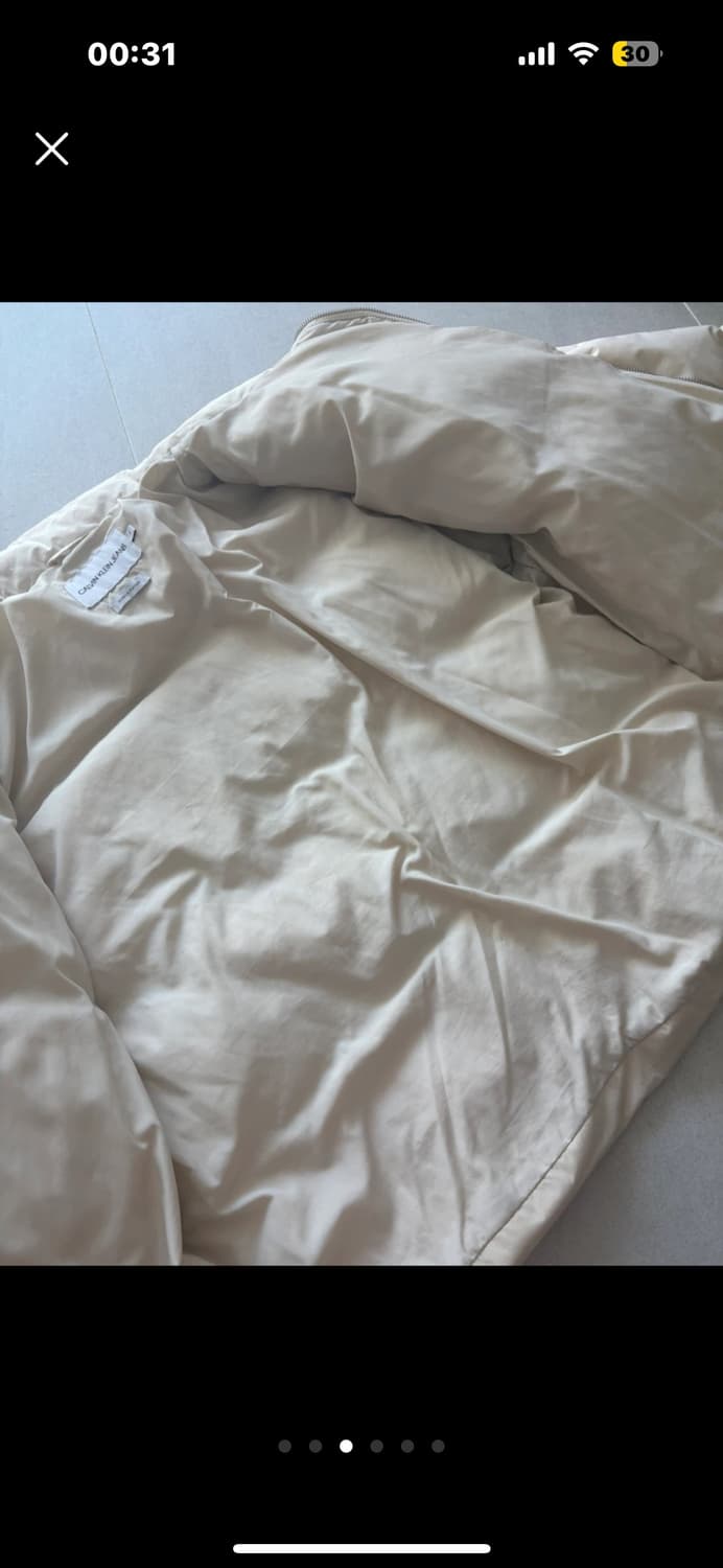 캘빈클라인 아이보리 숏패딩 s 상품이미지3