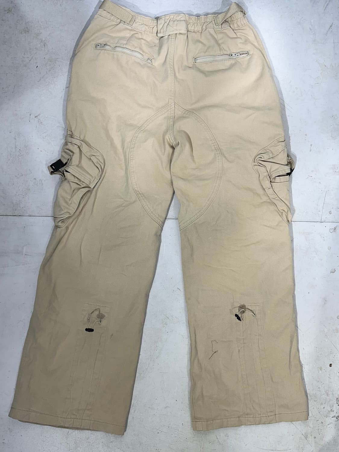 일본 빈티지 대대장 베이지 3d 멀티 포켓 유틸리티 카고 팬츠 바지  상품이미지5