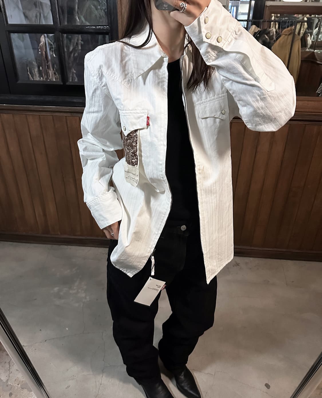 LEVI'S zip-up western denim shirt jacket 상품이미지1