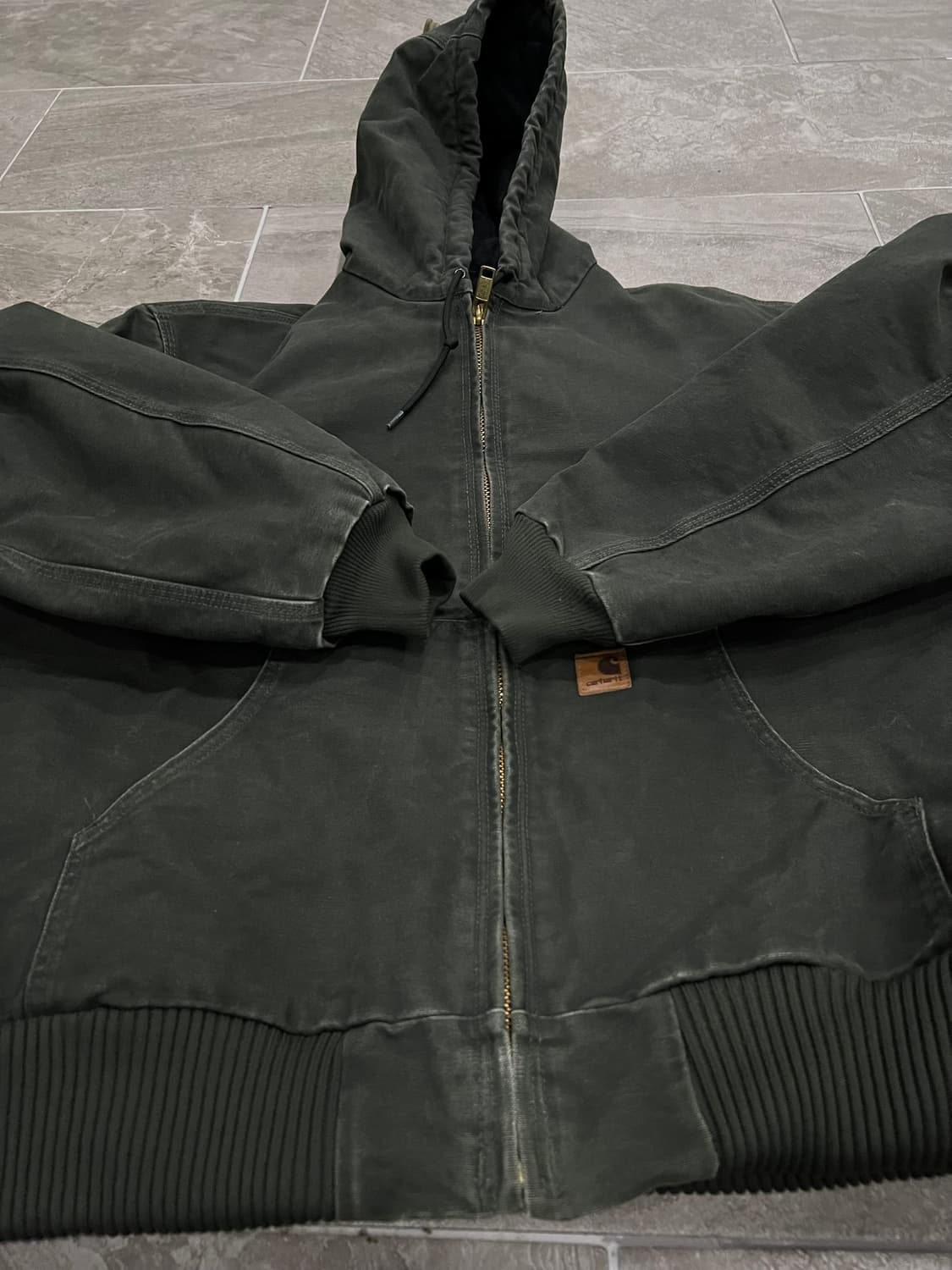 (XL) 칼하트 후드 덕 액티브 자켓 J130 MOS 모스그린 상품이미지6