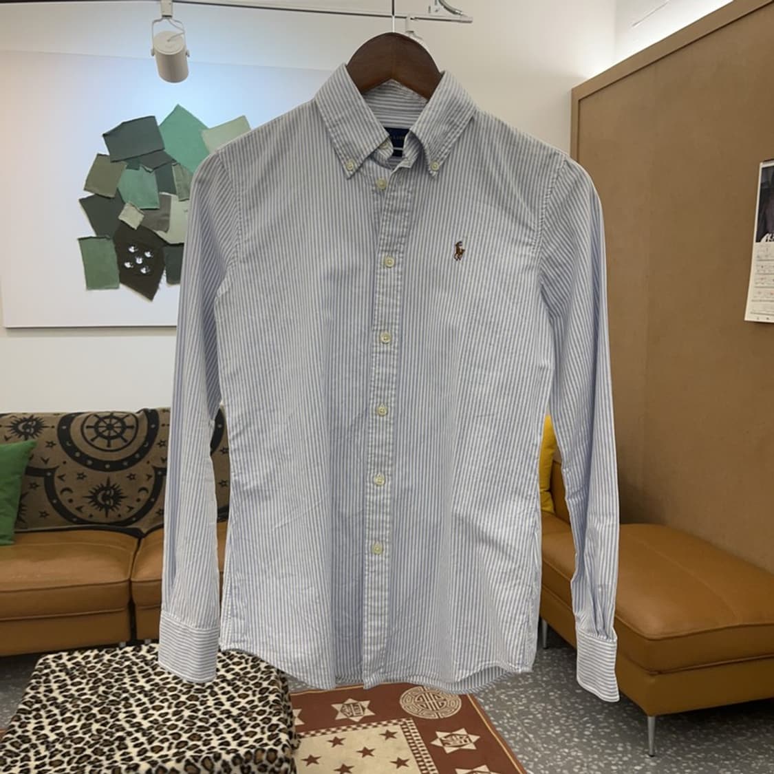 폴로 랄프로렌 빈티지 스트라이프 옥스포드 셔츠 XS C09043 상품이미지3