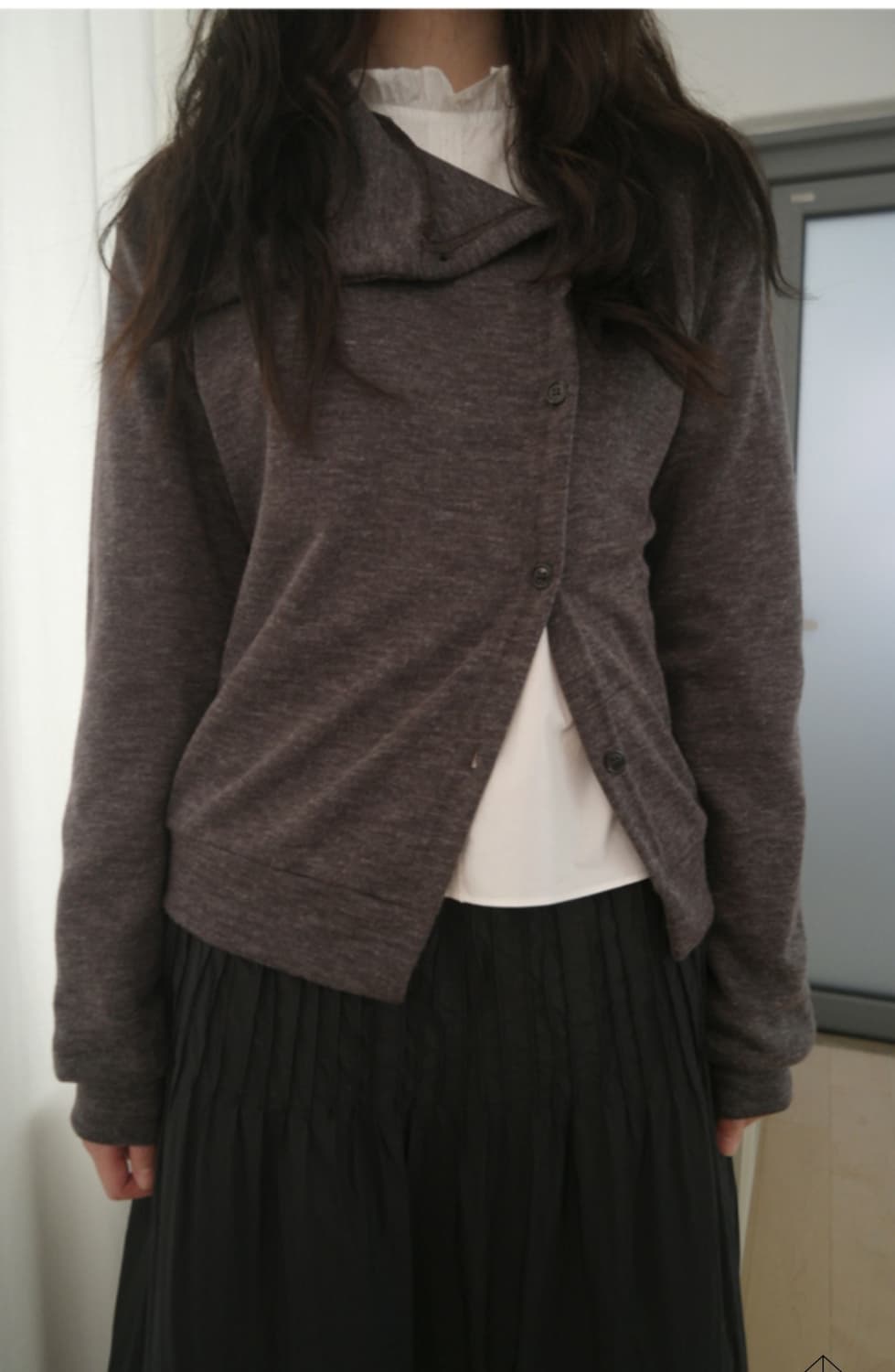 에프터먼데이 peer diagonal line cardigan 상품이미지2