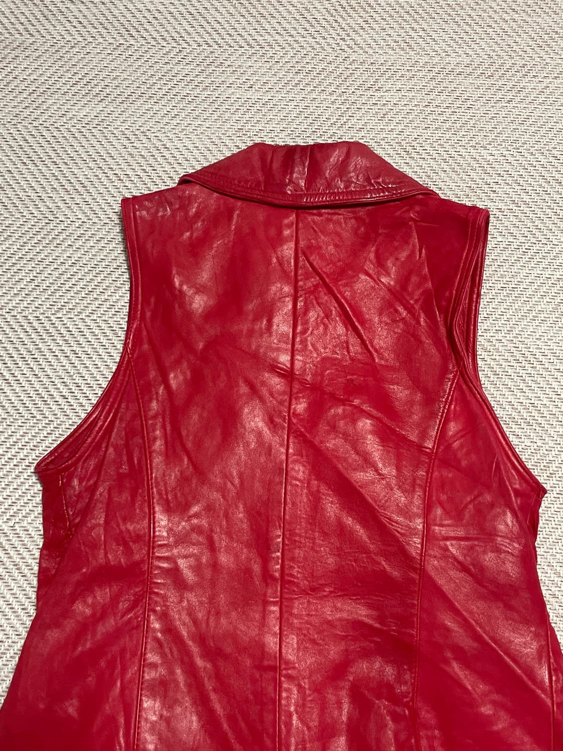 Y2k 빈티지 레더 베스트 J03261 상품이미지9