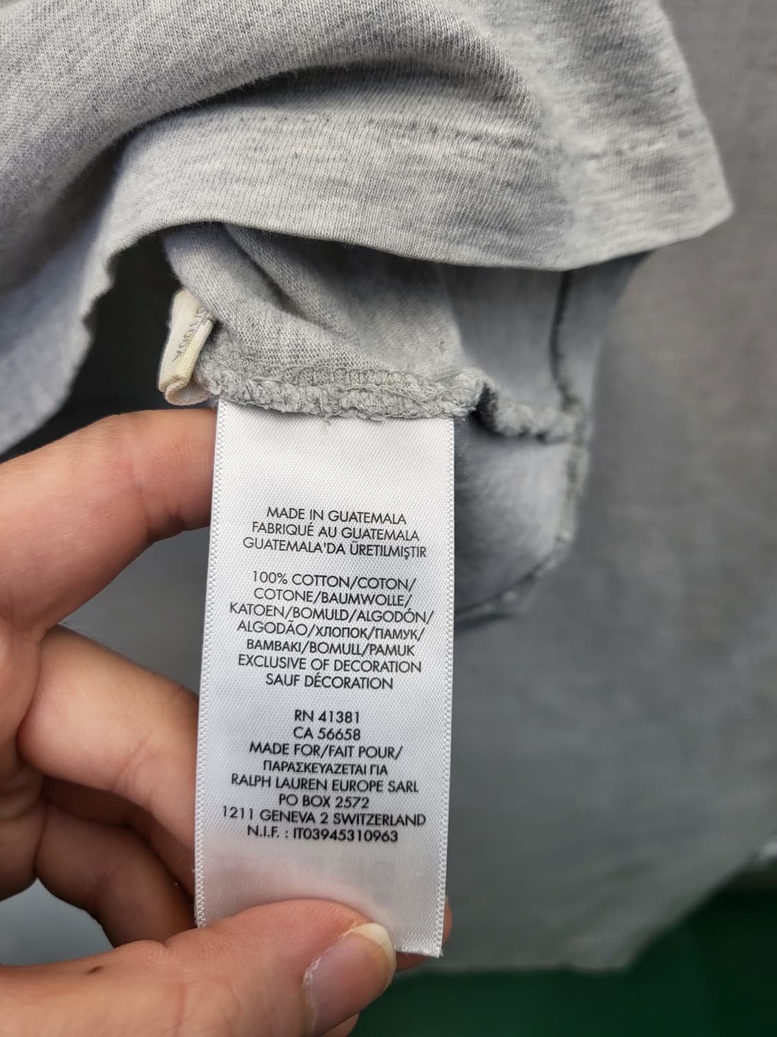 폴로 랄프로렌 회색 반팔 티셔츠 상품이미지4