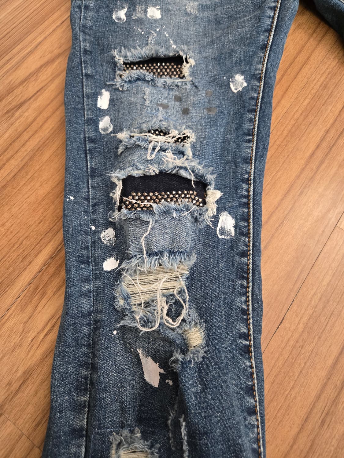 세인트다니엘 데미지 디스트로이드 청바지 상품이미지2