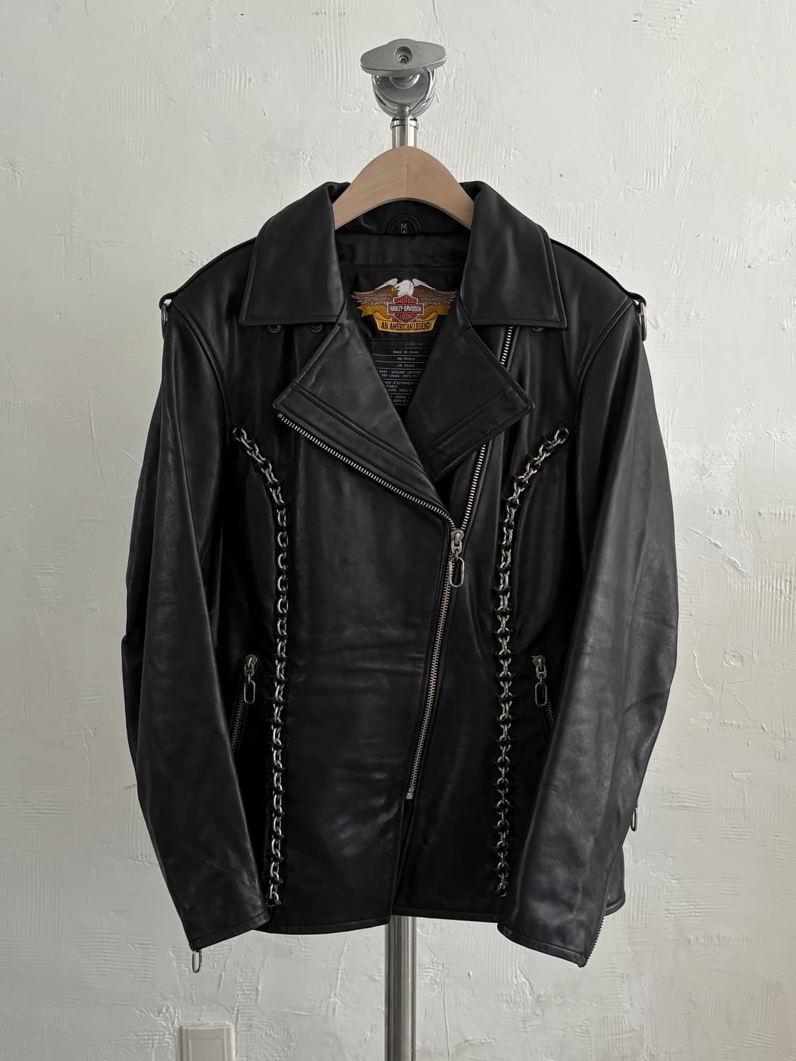 Harley-Davidson 할리 데이비슨 체인 레더 라이더 자켓 상품이미지1