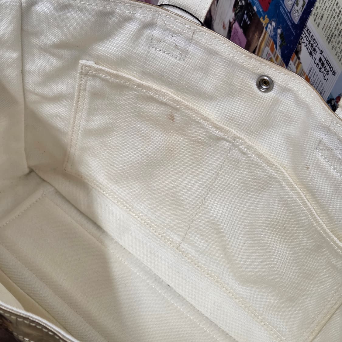 요시다 포터 PVC 페이퍼 베이지 미니 토트백 상품이미지8