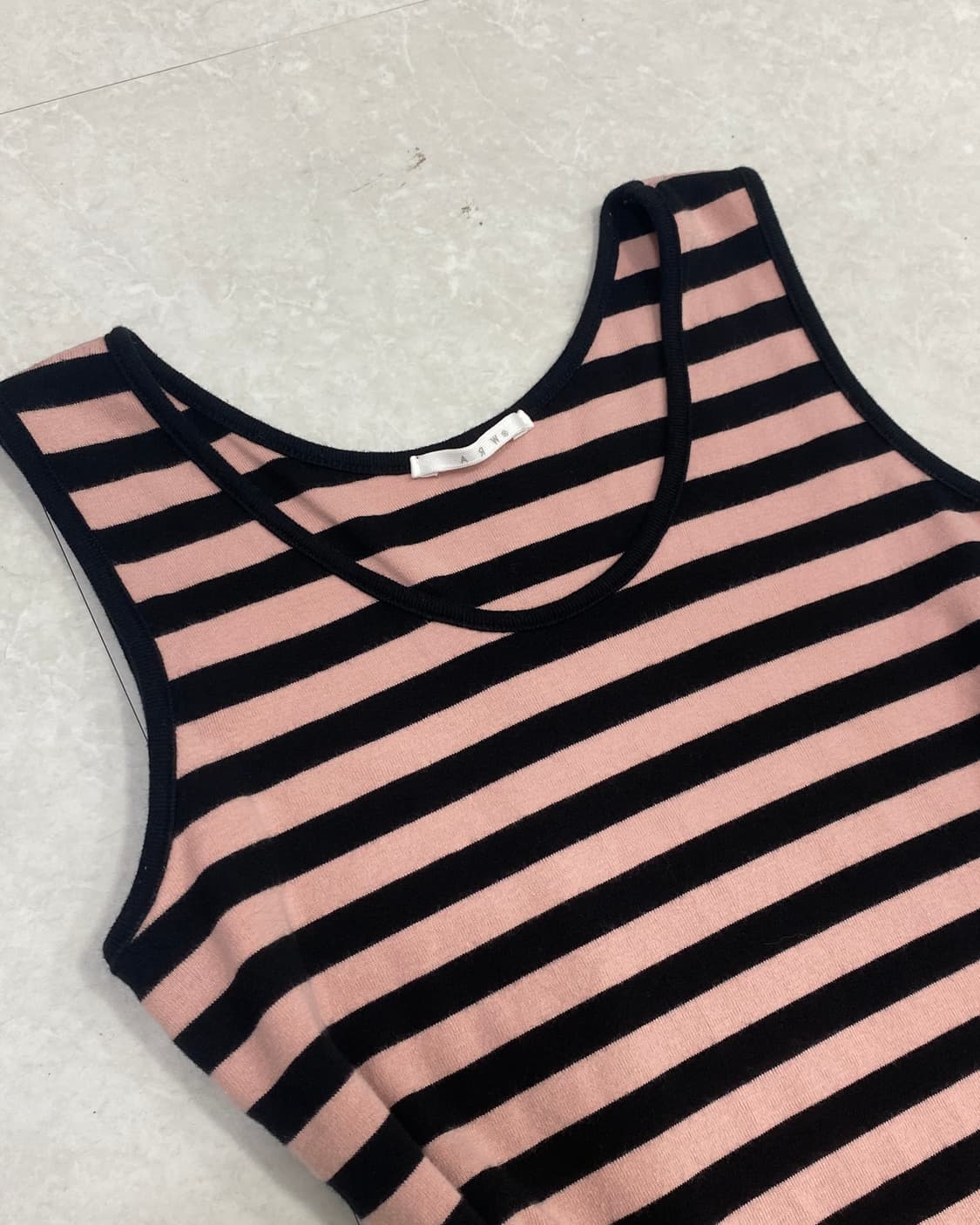  A*W pink Striped Sleeveless Top 상품이미지4