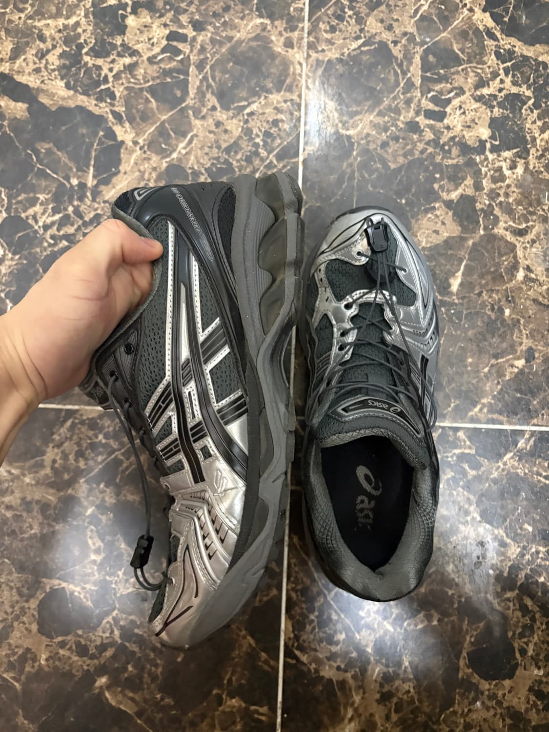 아식스 x 언어펙티드 젤카야노 14 실버문 상품이미지5