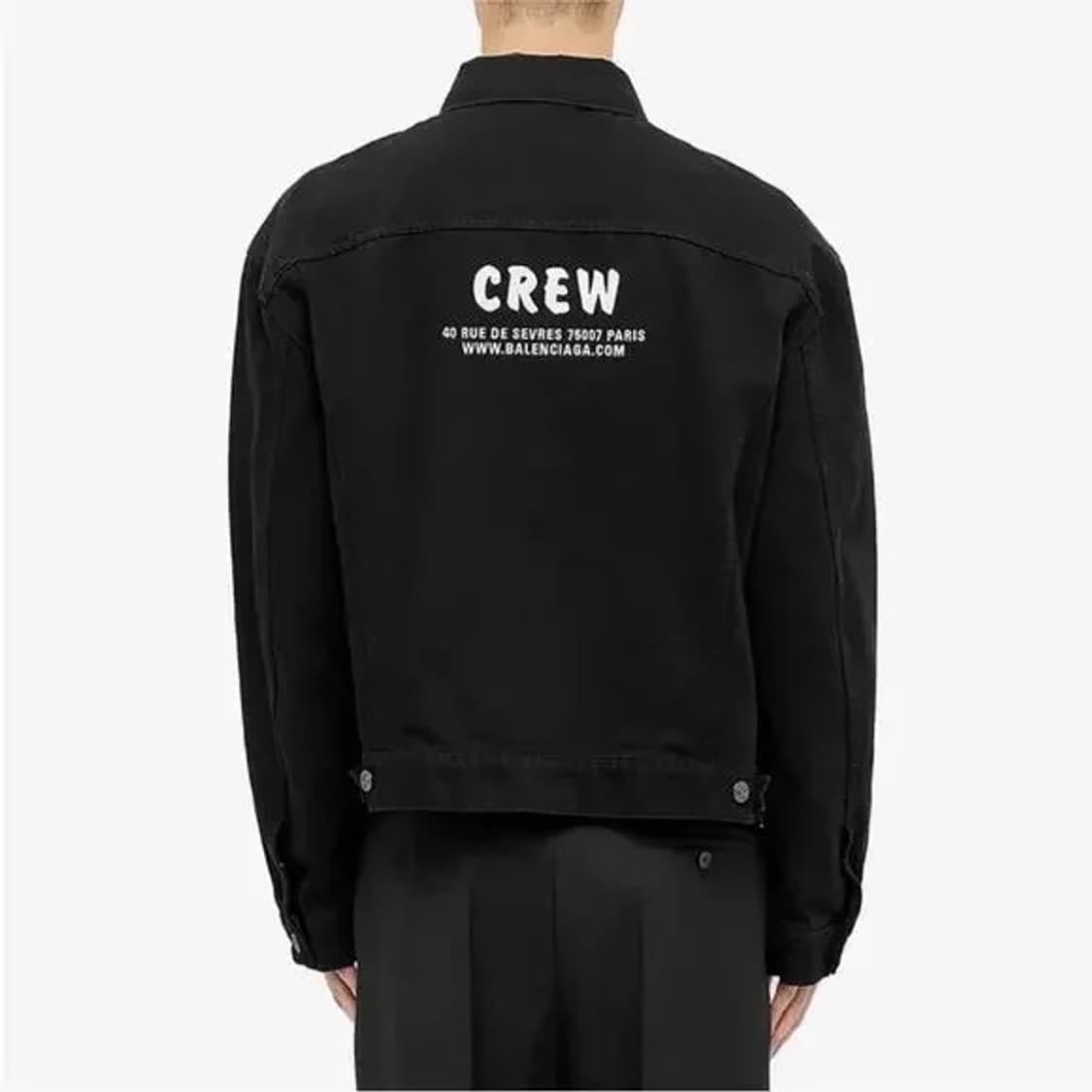 발렌시아가 오버핏 크루 crew 블랙 데님 자켓 상품이미지1