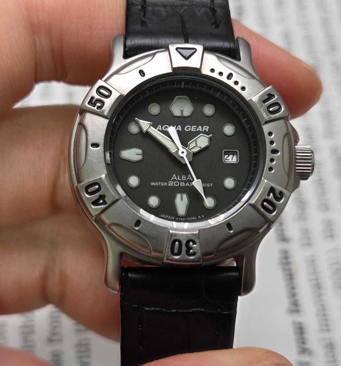 레어] 빈티지 세이코 알바 아쿠아기어 중형 미드사이즈 쿼츠  상품이미지2