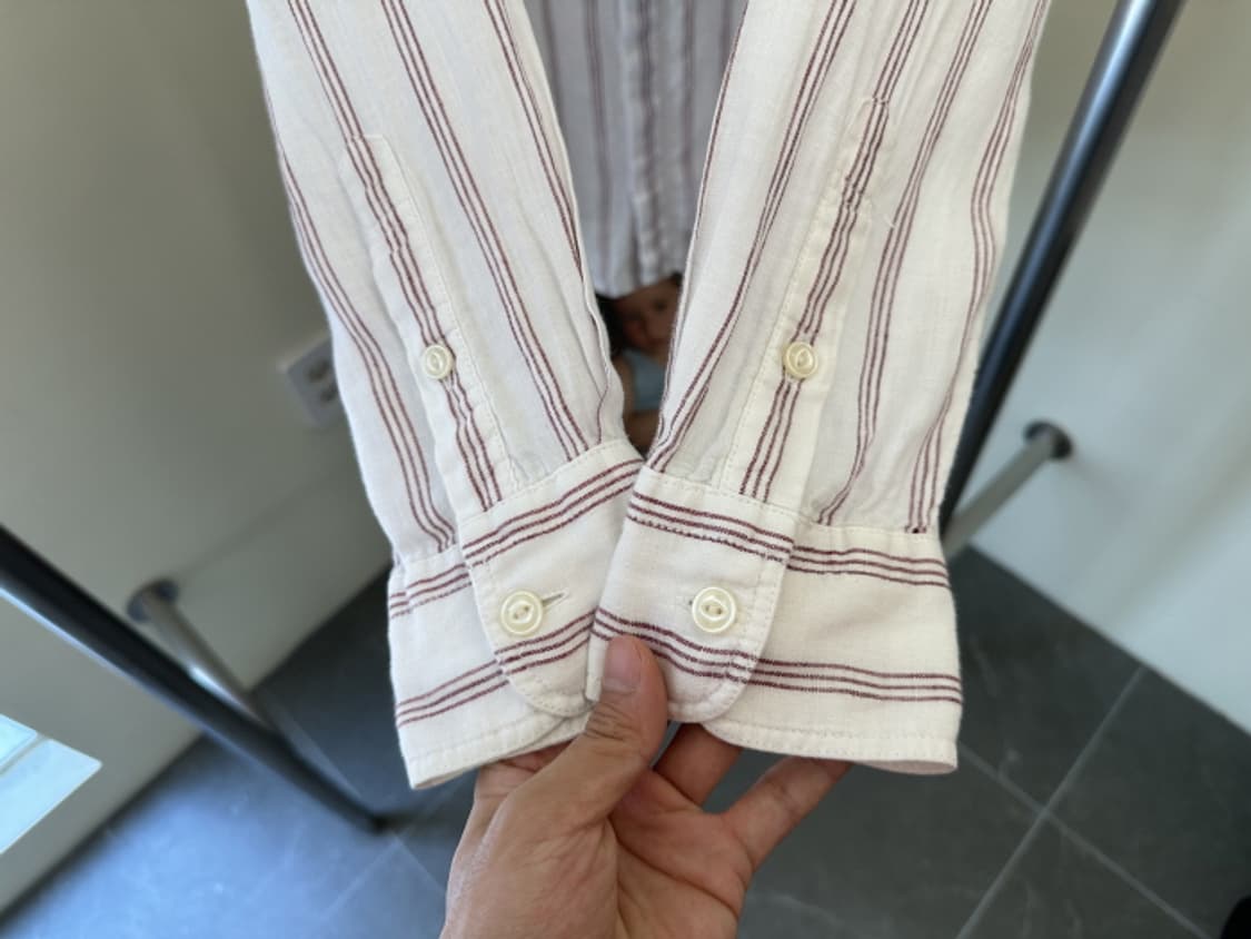 McGREGOR 린넨 스트라이프 셔츠 (XL) 상품이미지5