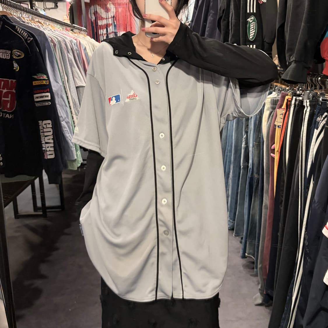 [IM] Majestic MLB CoorsLight 베이스볼 져지 그레이 상품이미지1