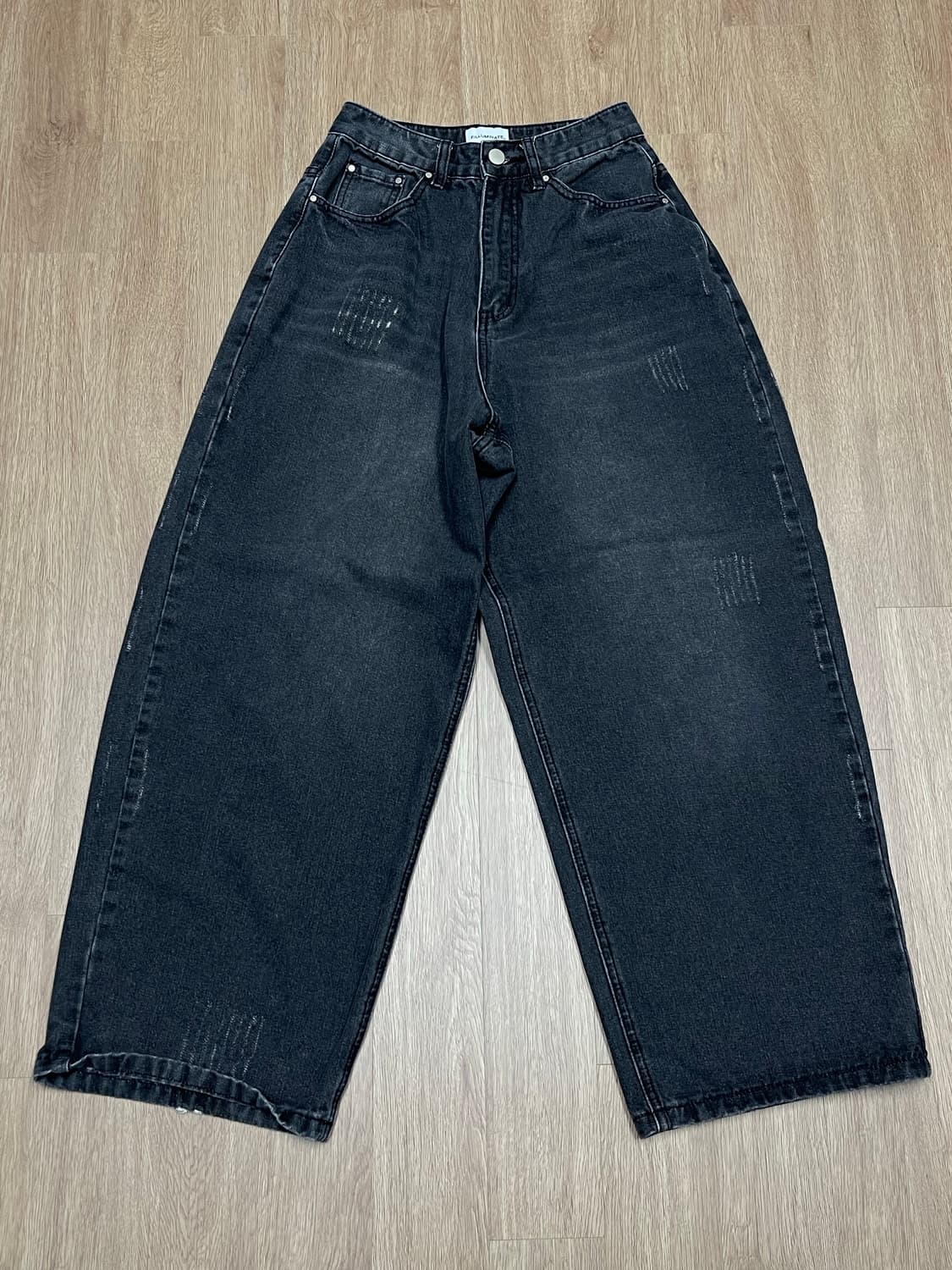 필루미네이트 흑청 와이드 팬츠 XS 상품이미지1