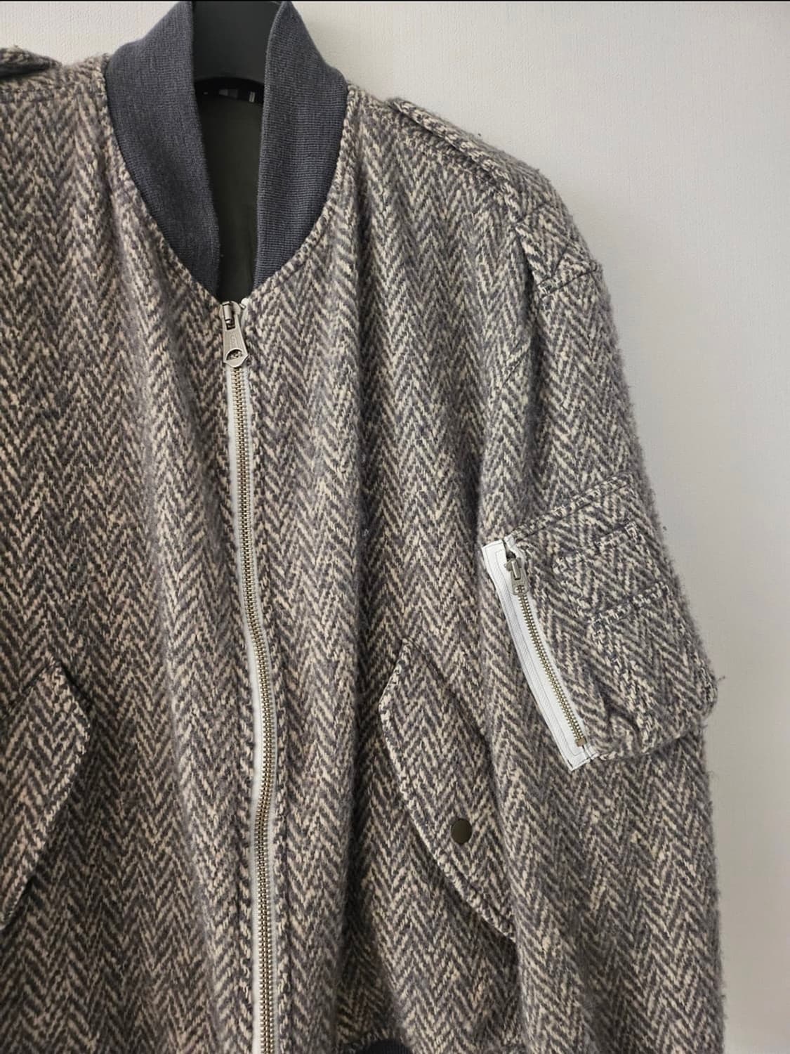 파세타즘 헤링본 봄버 상품이미지3