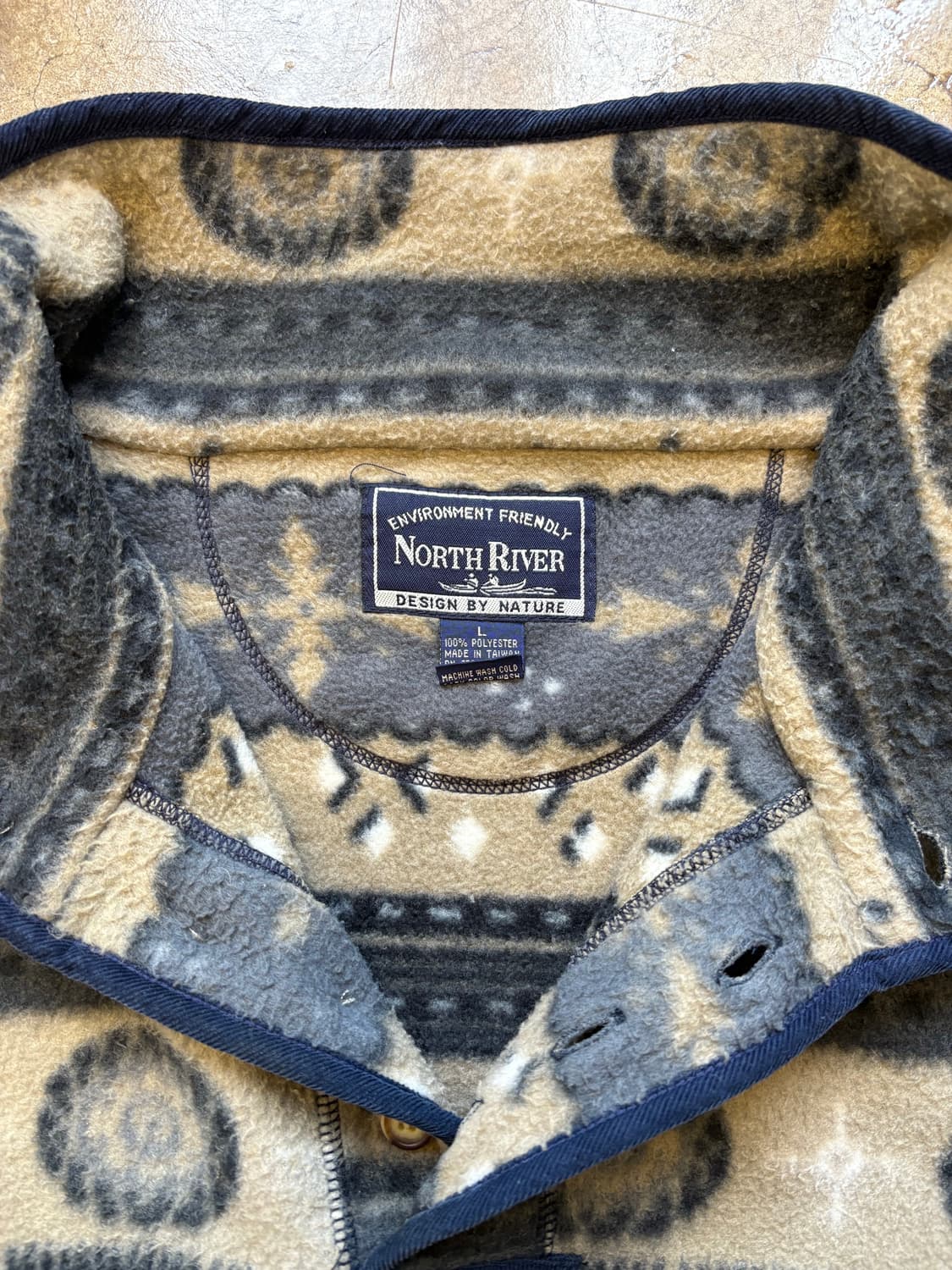 North River 빈티지 패턴 플리스 풀오버 상품이미지3