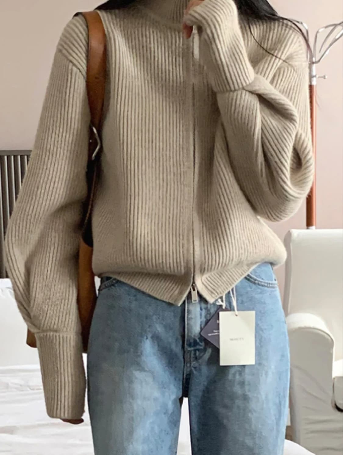 에드모어 니트 집업 가디건 상품이미지1