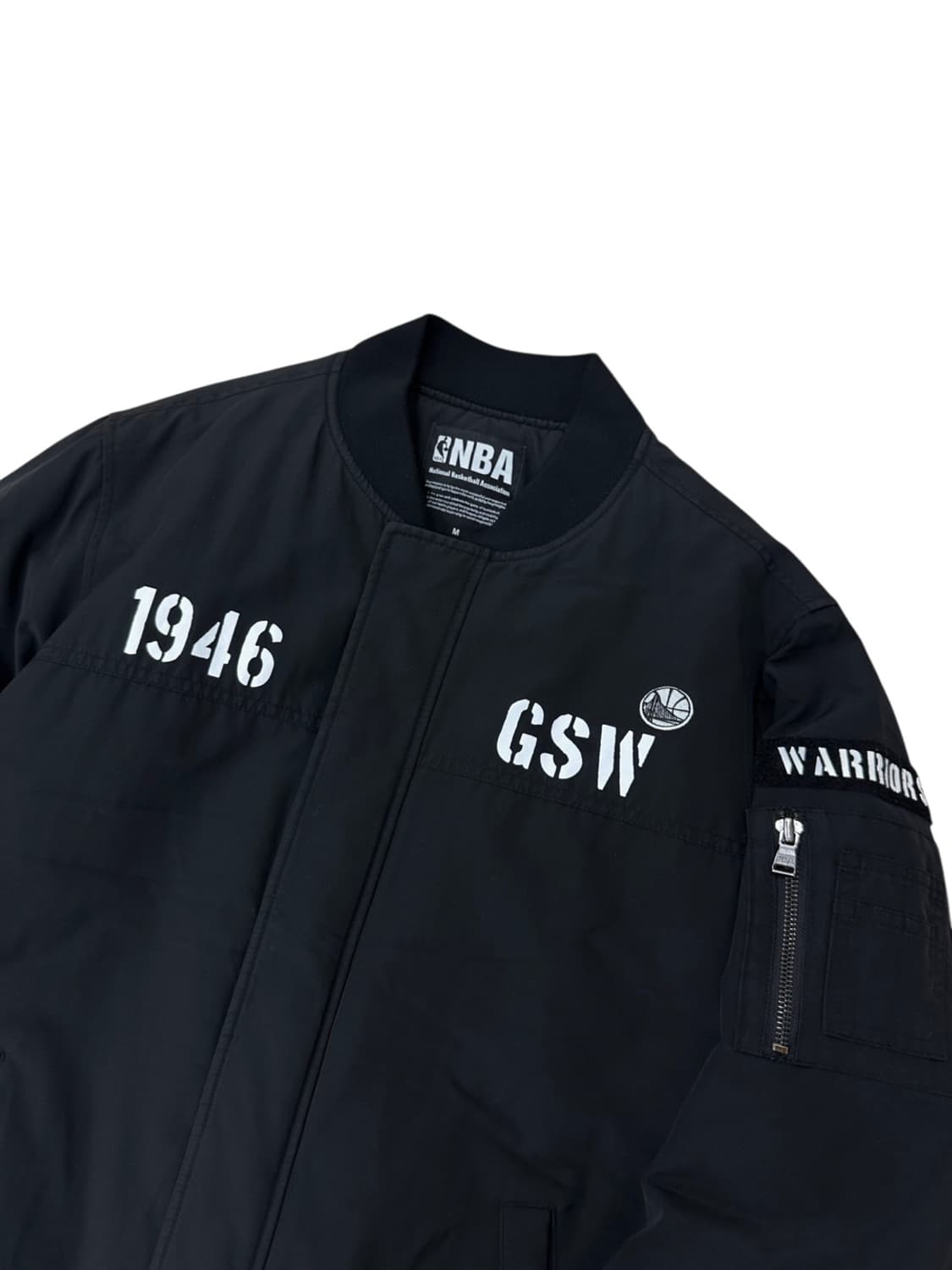 NBA 골든스테이트 누빔 MA-1 항공점퍼 블랙 (M) 상품이미지2