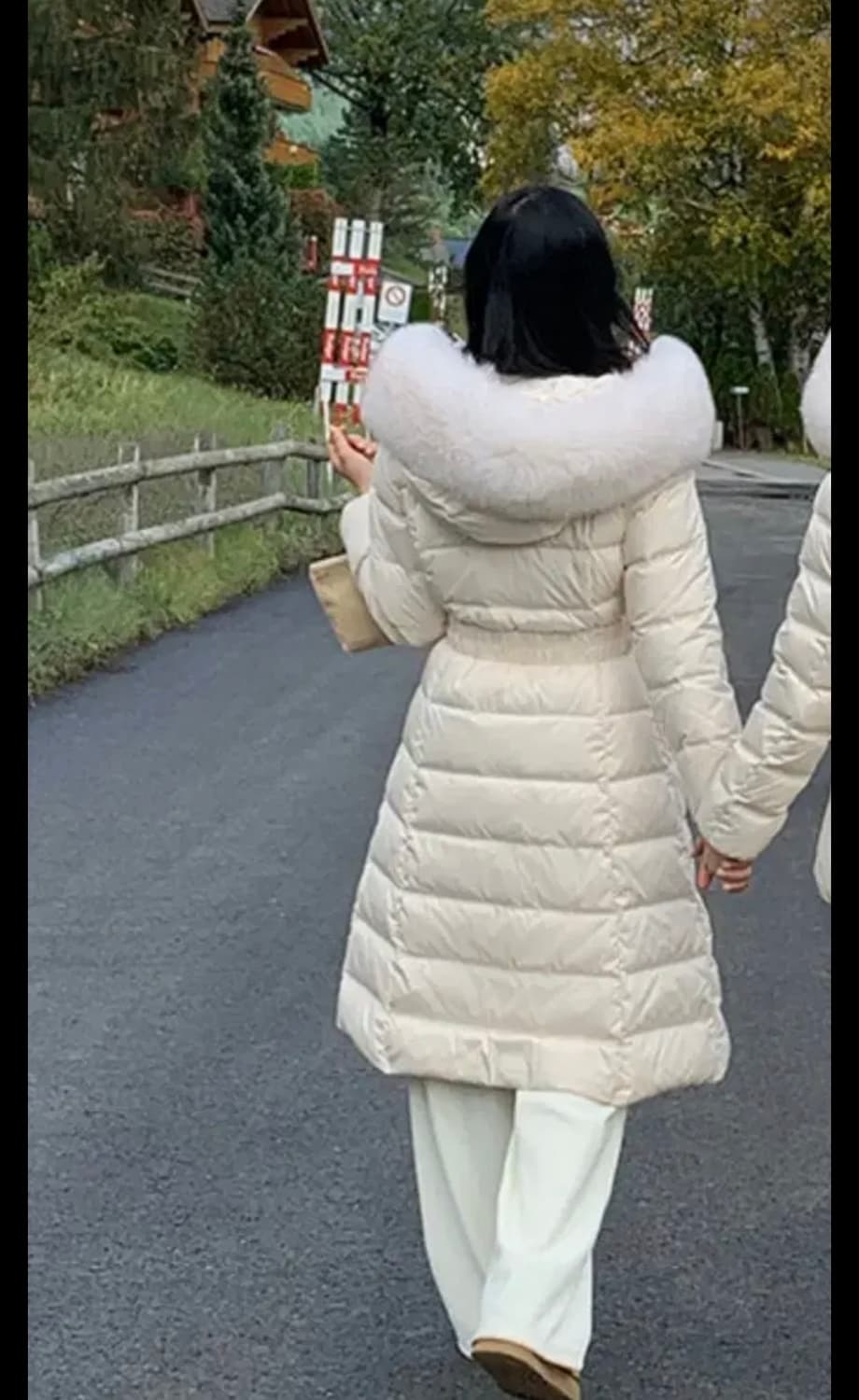 아이보리 구스다운 롱패딩 상품이미지4