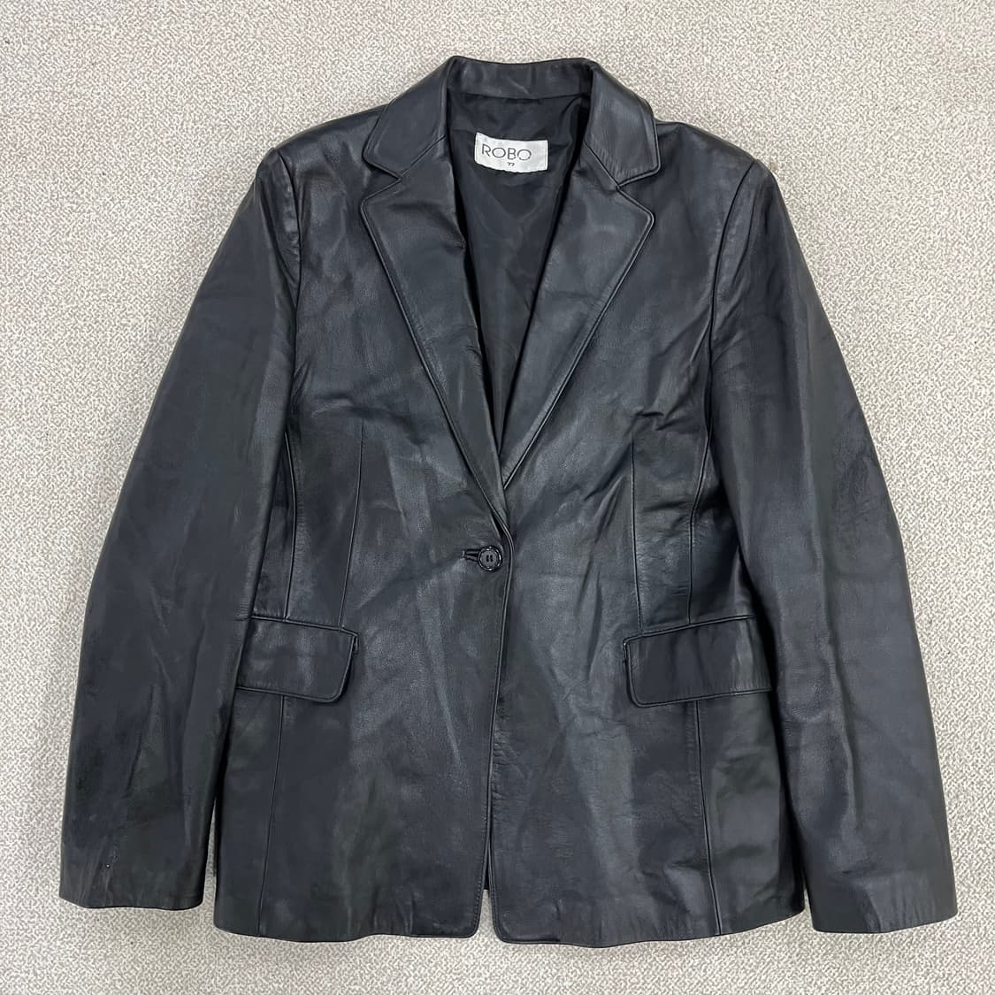 [77] 로보 양가죽 레더 블레이져 라이더 자켓 0120M1 상품이미지1