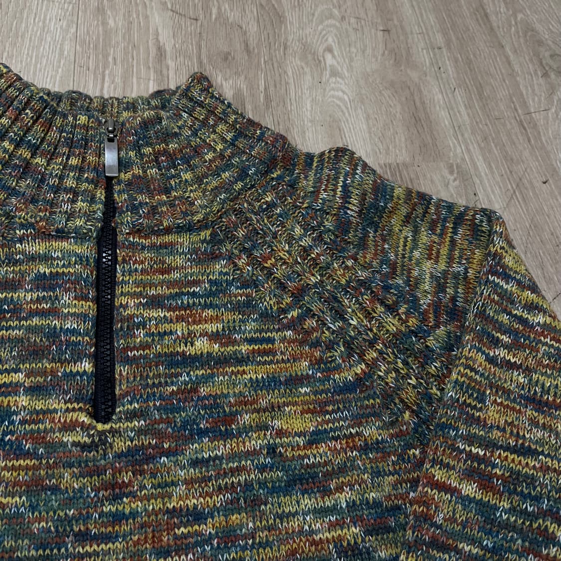 데님 903 남성 반집업 니트 M/95 상품이미지3