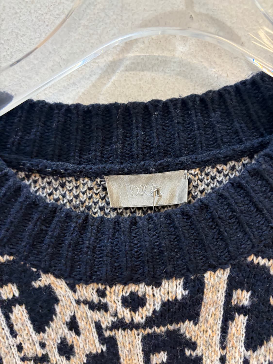 Dior All-Over Logo Jacquard Knit Sweater 상품이미지3