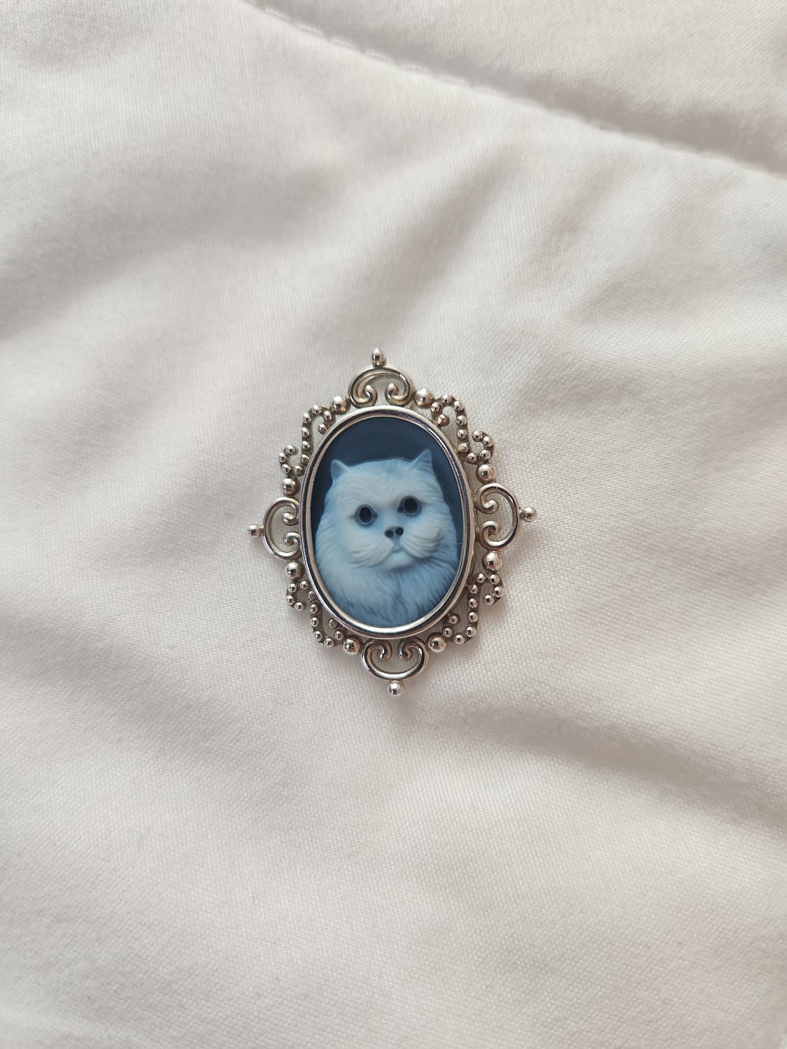 고양이 아게이트 카메오 펜던트 목걸이 상품이미지1