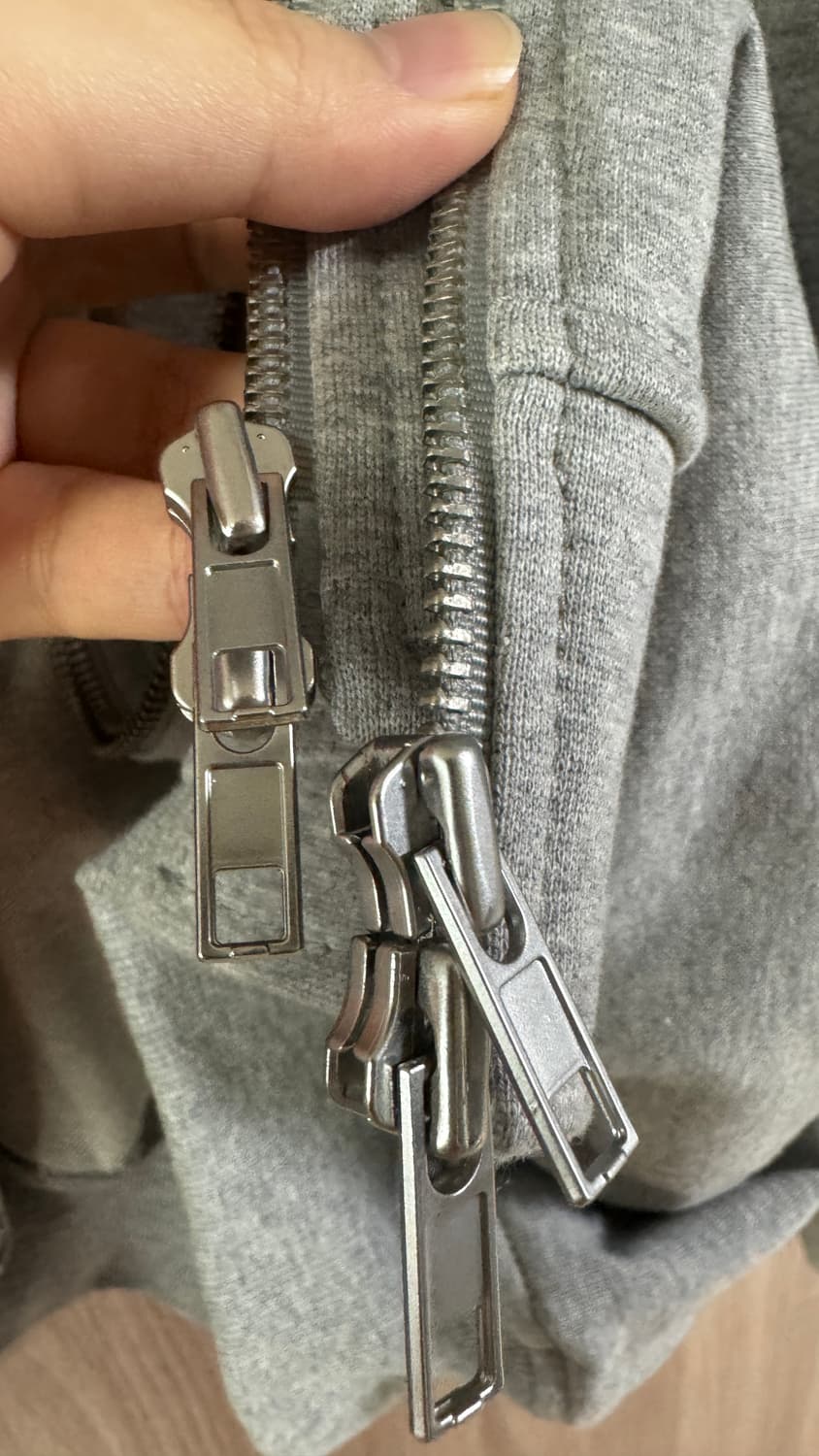 준지 25fw 더블레이어드 후드집업 s 상품이미지5