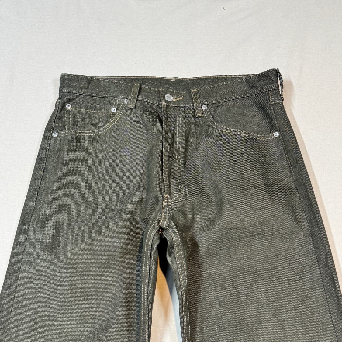 33inch) 리바이스 501 버튼플라이 리지드 데님 청바지 올리브 상품이미지6