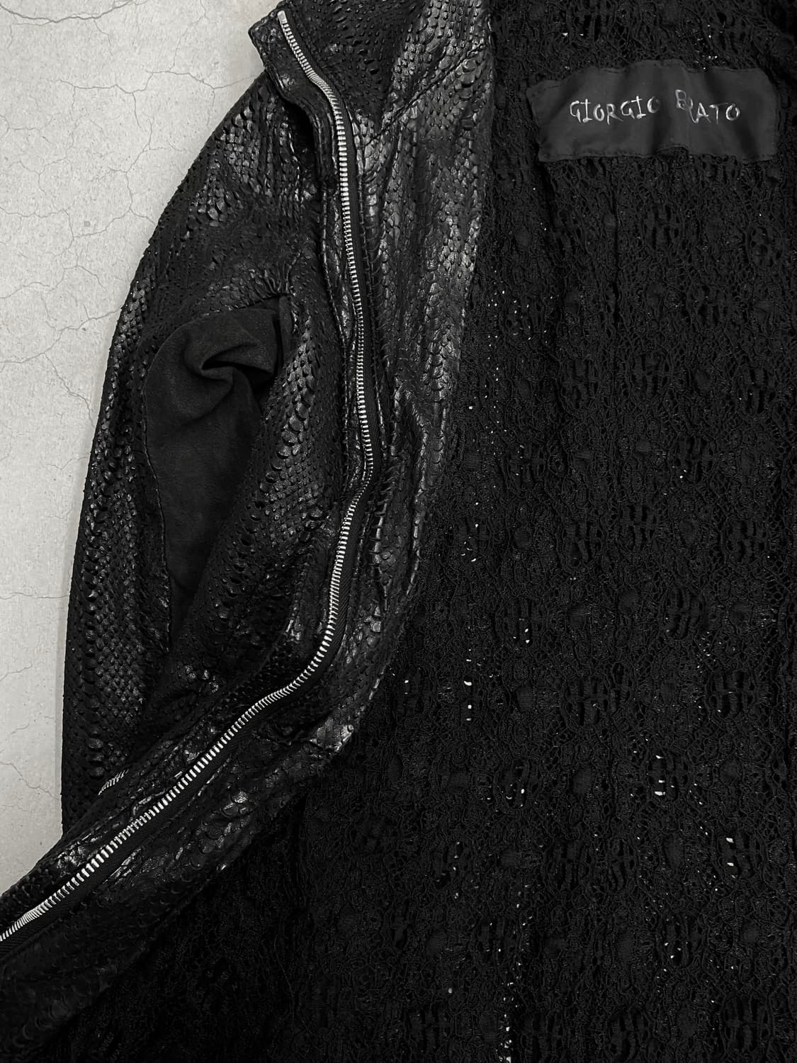 조르지오 브라토 십스킨 핸드메이드 레더 자켓 상품이미지6