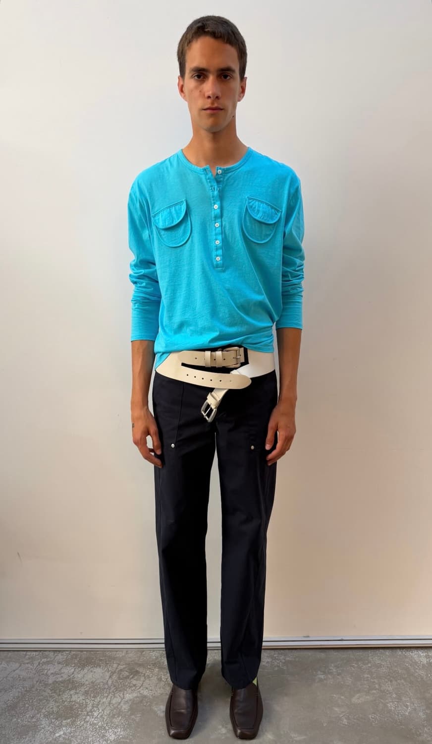 [S,M,L]팔로마울 Nestor B 포켓 티셔츠/블루 상품이미지2