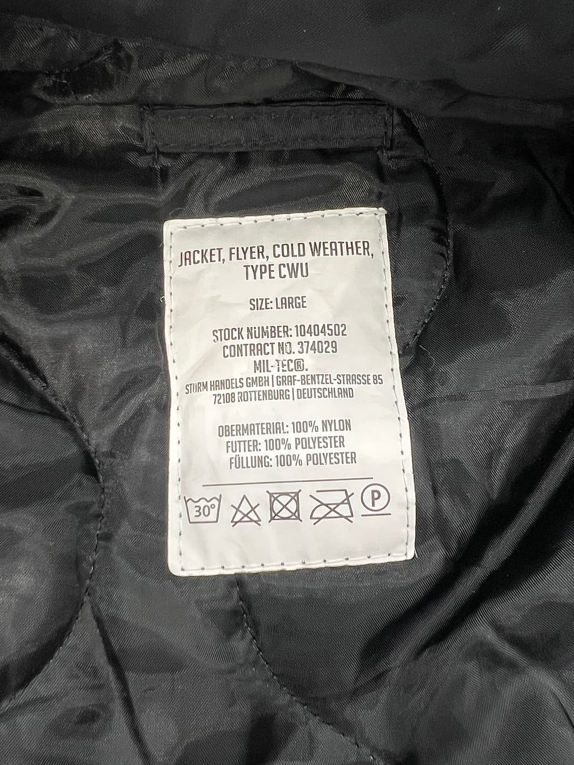 밀텍 cwu-45 플라이트 봄버 자켓 상품이미지7