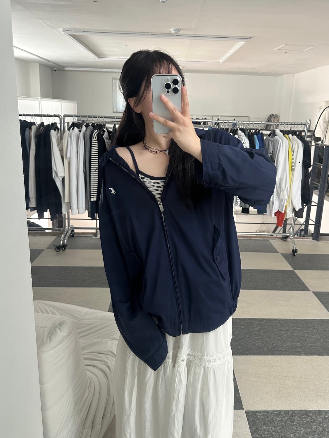 폴로 랄프로렌 네이비 바람막이 자켓  상품이미지8