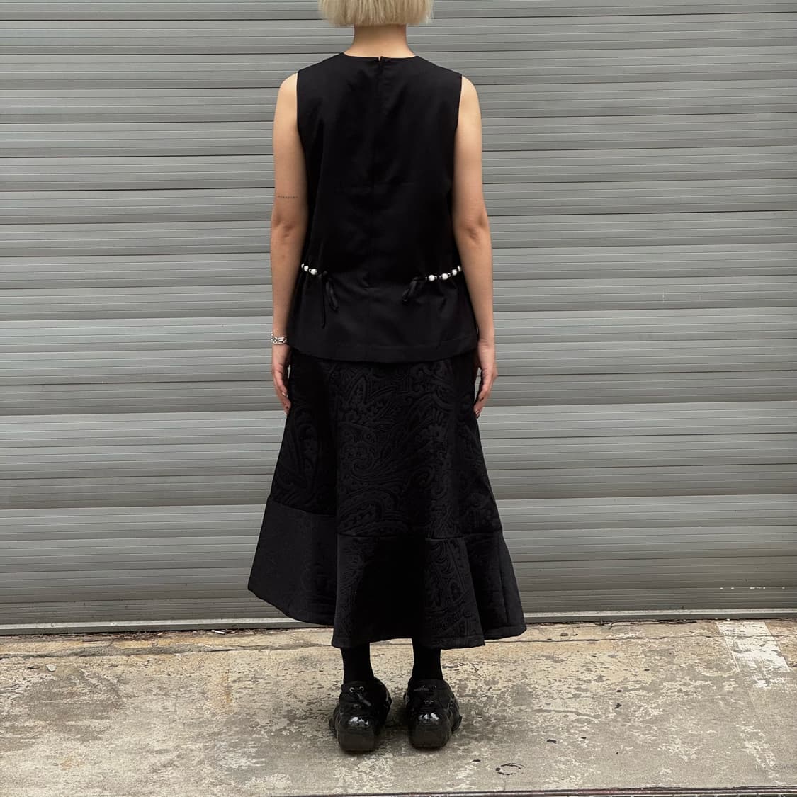 Pearl Beads Black Vest 상품이미지10