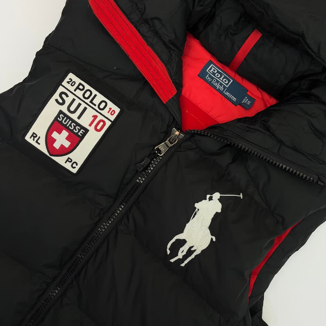 Polo  폴로 랄프로렌 자수 스위스 블랙 푸퍼 베스 트 패딩 상품이미지5