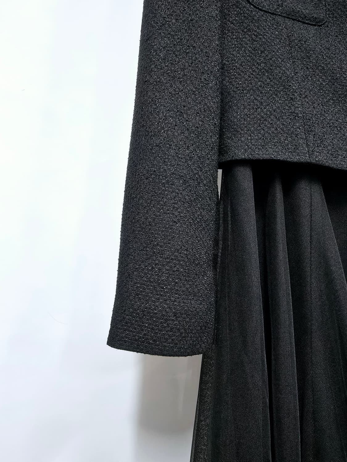 샤틴 트위드원피스 트위드 샤스커트 배색 벨티드원피스 상품이미지3