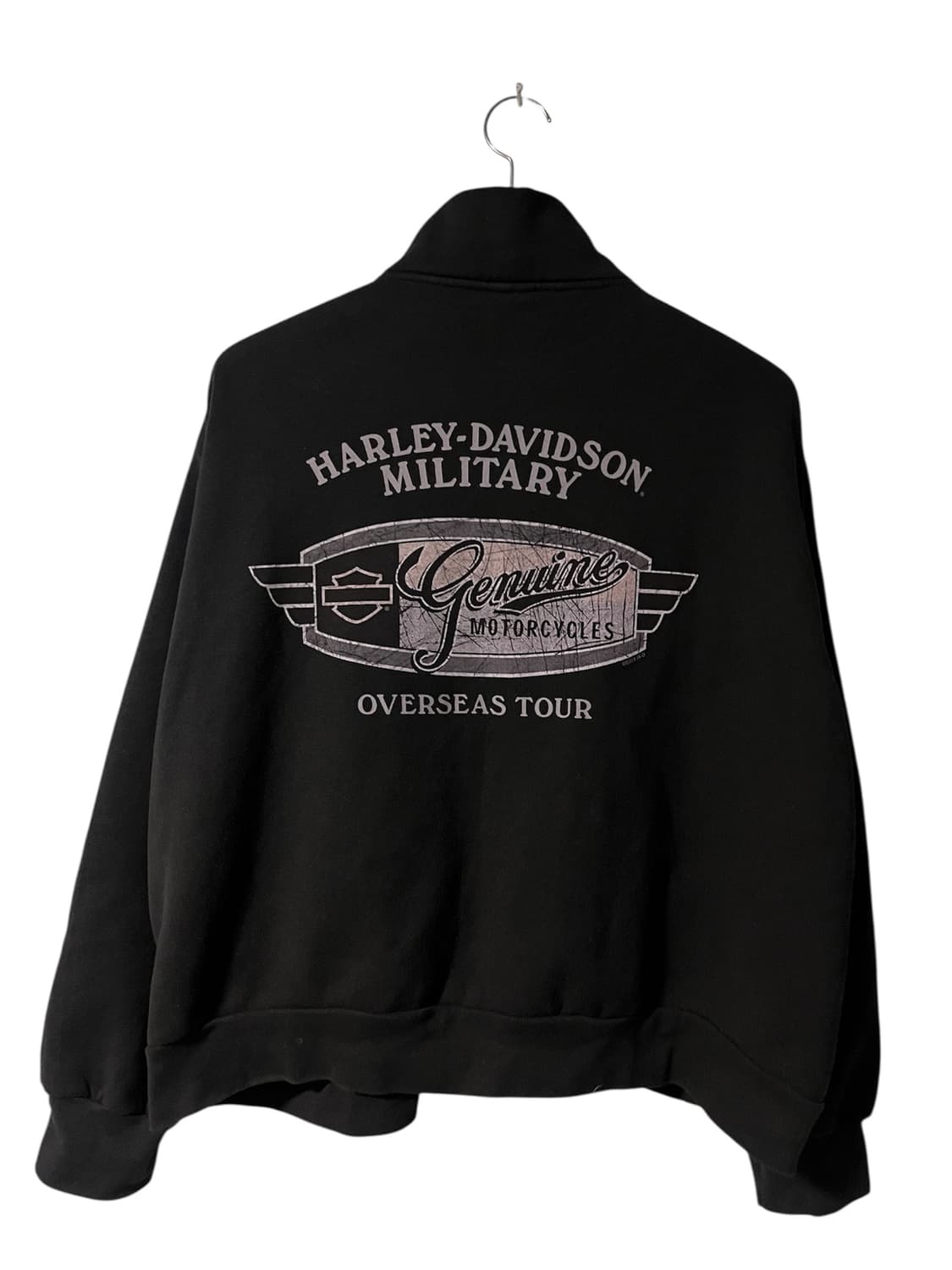 [3XL] 할리데이비슨 빈티지 스웻 집업자켓 블랙 상품이미지3
