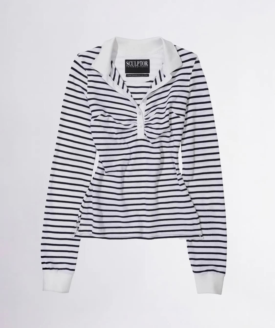 스컬프터 셔링 테니스 셔츠 화이트 S 상품이미지3