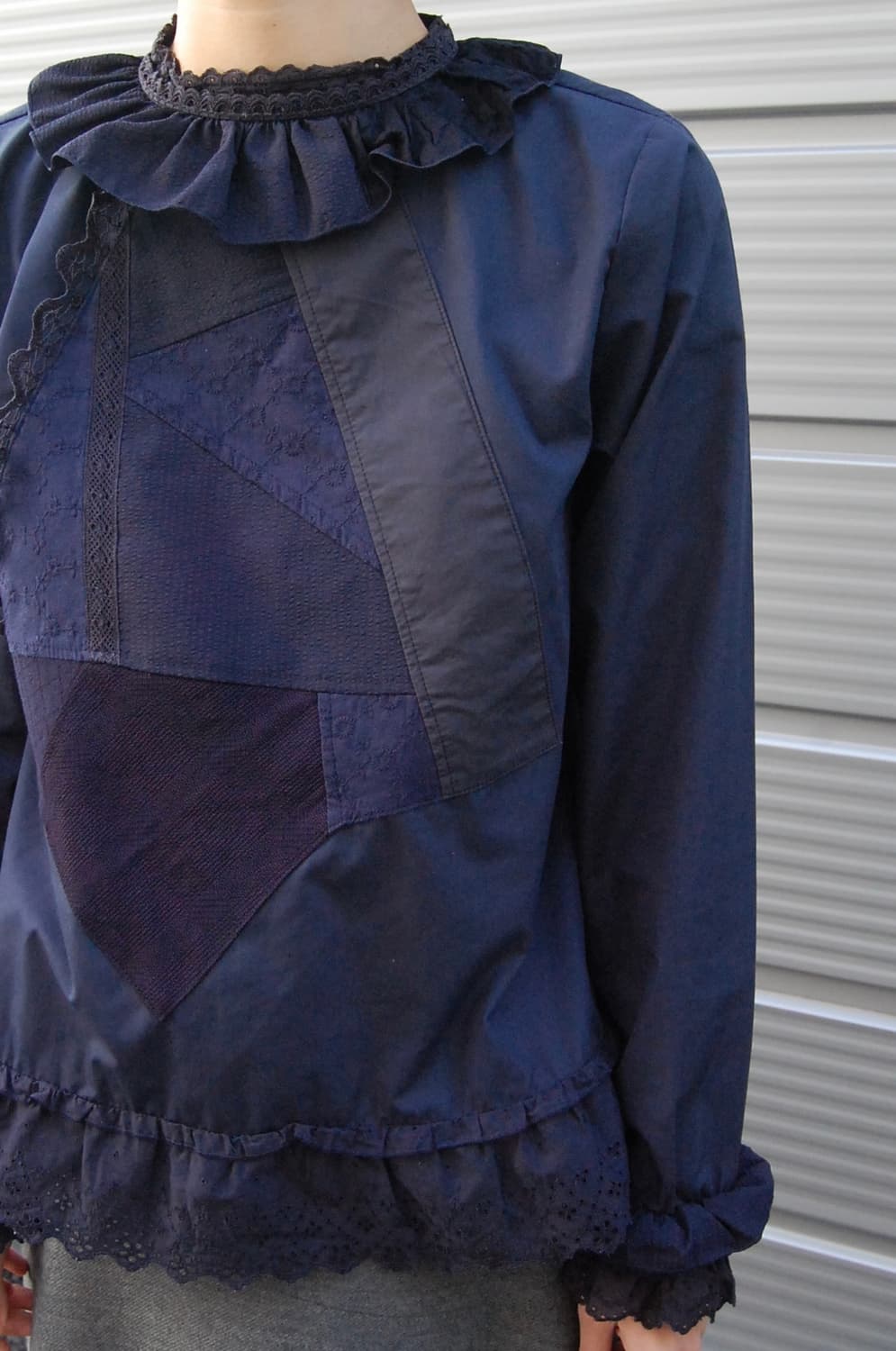 Beams Boy X Tori-to patchwork blouse 상품이미지2