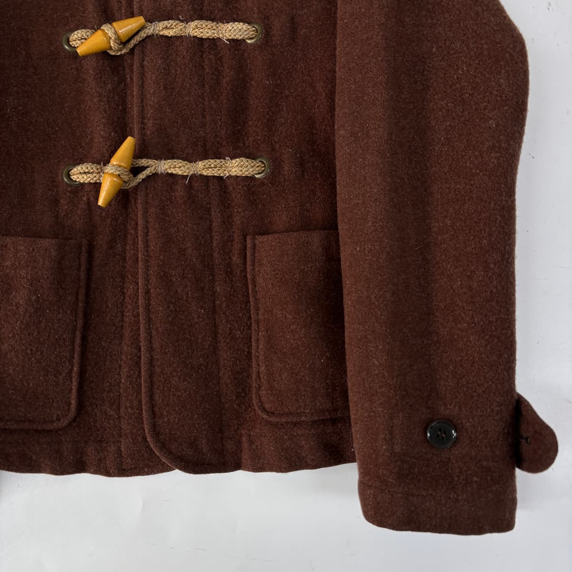 빈티지 브라운 더플 숏코트   상품이미지6