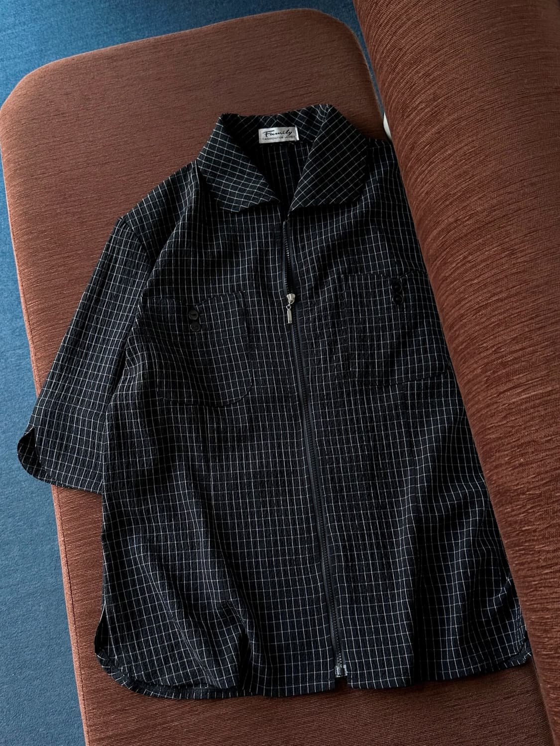 Light fabric natural check shirt jacket 상품이미지4