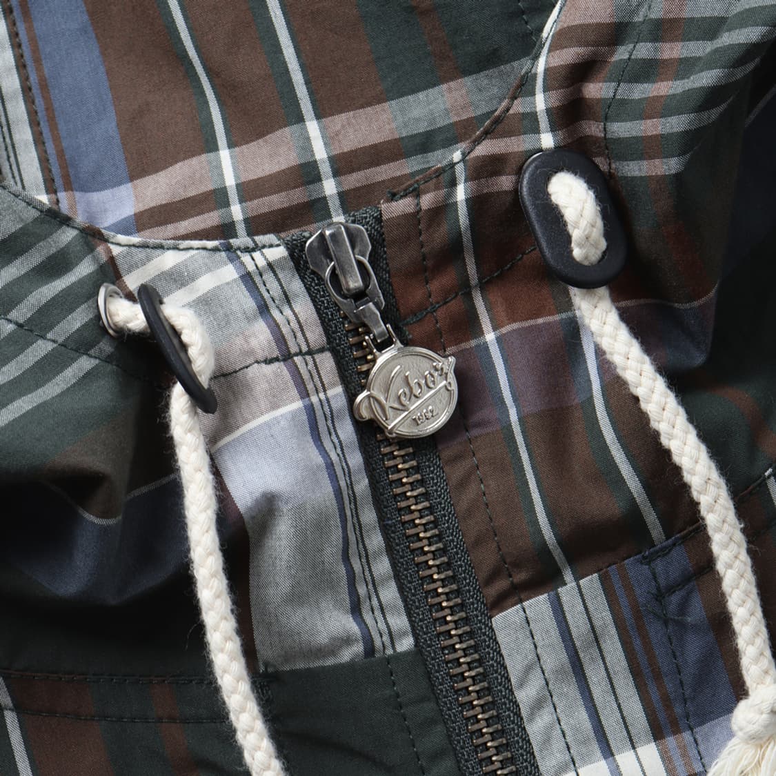 케보즈 KEBOZ Check Half Zip-up Hooded Shirt 상품이미지8