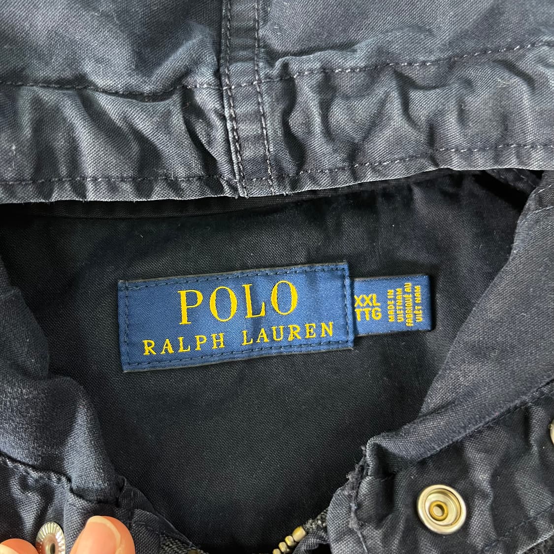 105 폴로랄프로렌 네이비 코튼 쉘 후디 풀 집업 자켓  상품이미지4