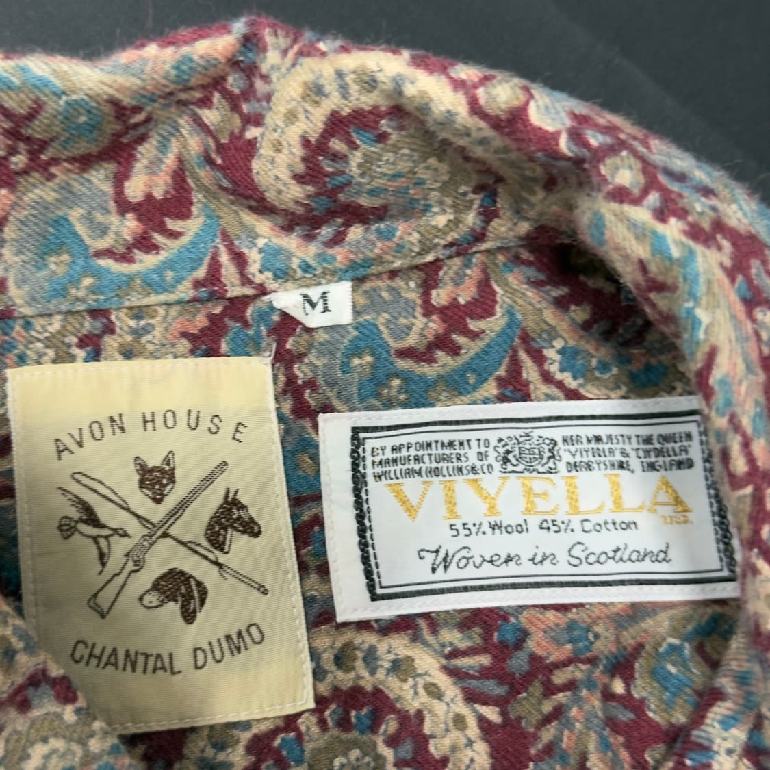 Viyella 비옐라 에스닉 풀 패턴 스코틀랜드 울 혼방 셔츠 상품이미지5