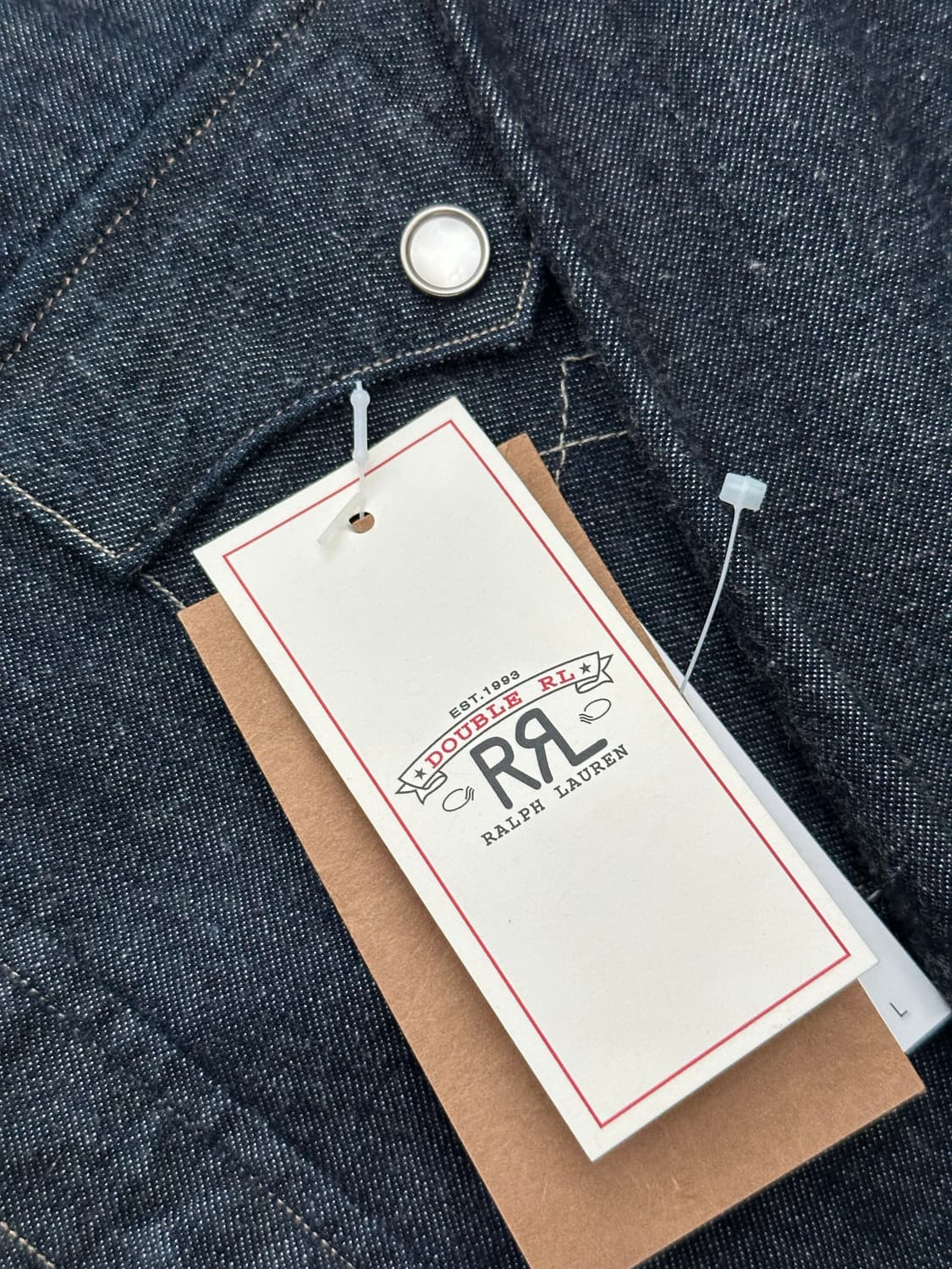 rrl 슬림핏 웨스턴 데님셔츠 L 상품이미지5