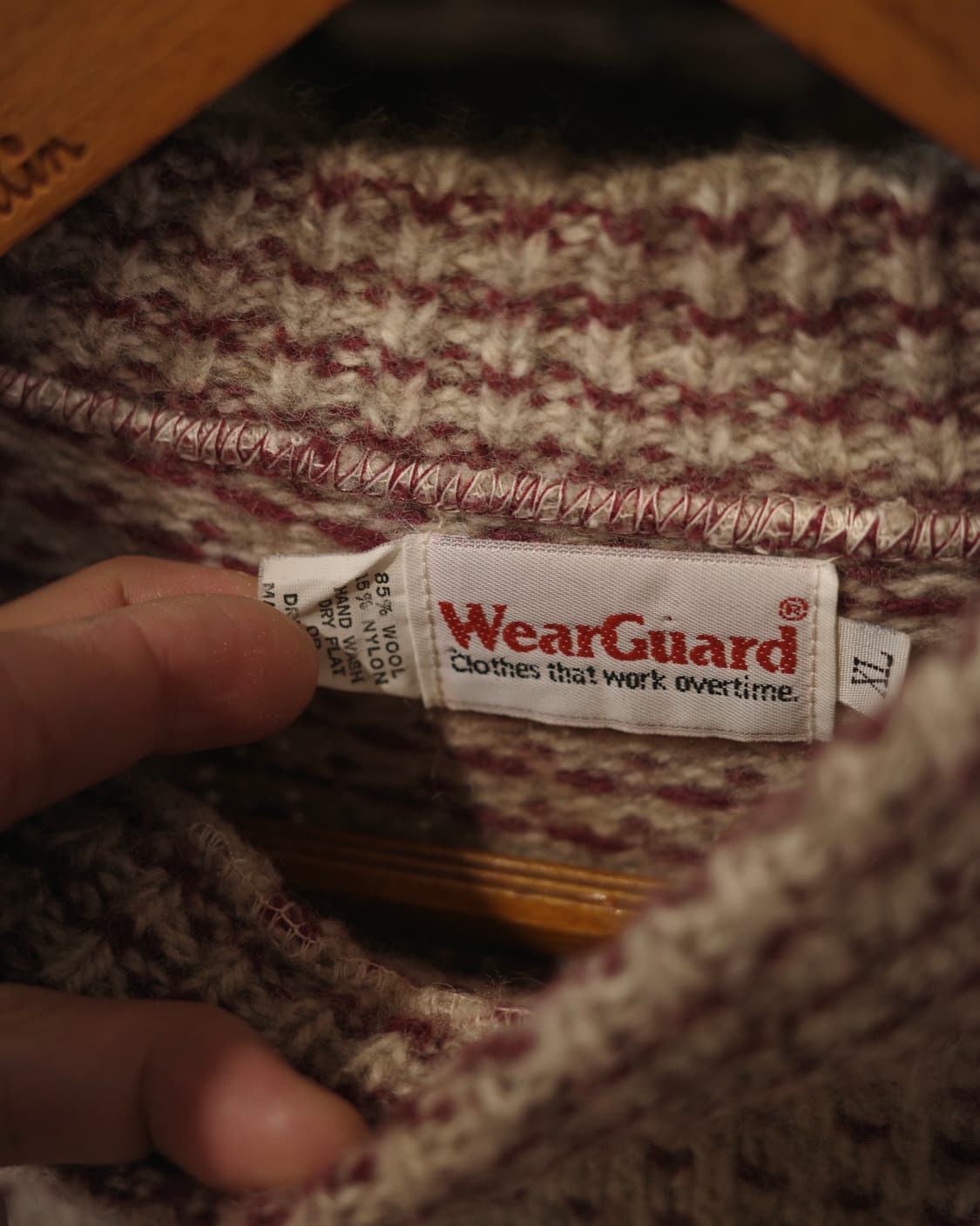 90‘s 빈티지 레드 버드아이 노르딕 스웨터 상품이미지2