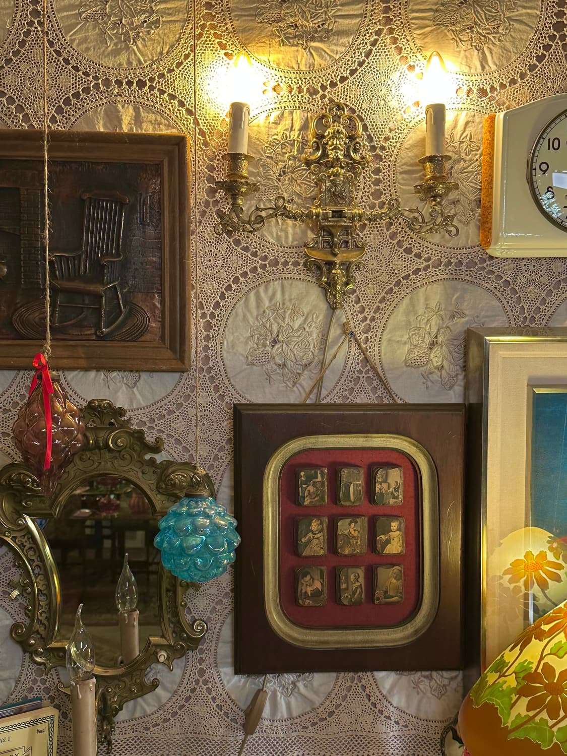 이탈리아 앤틱 2구 벽걸이 촛대 벽등 상품이미지7