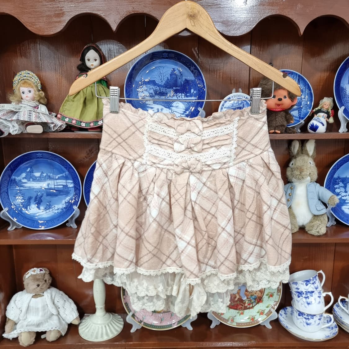 Liz Lisa 리즈리사 고전 딸초 아가일 레이스 큐롯 상품이미지2