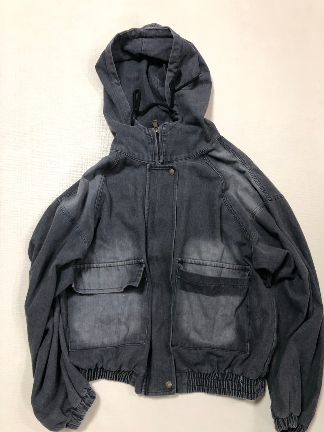 빈티지 블랙 데님 워싱 자켓 상품이미지8