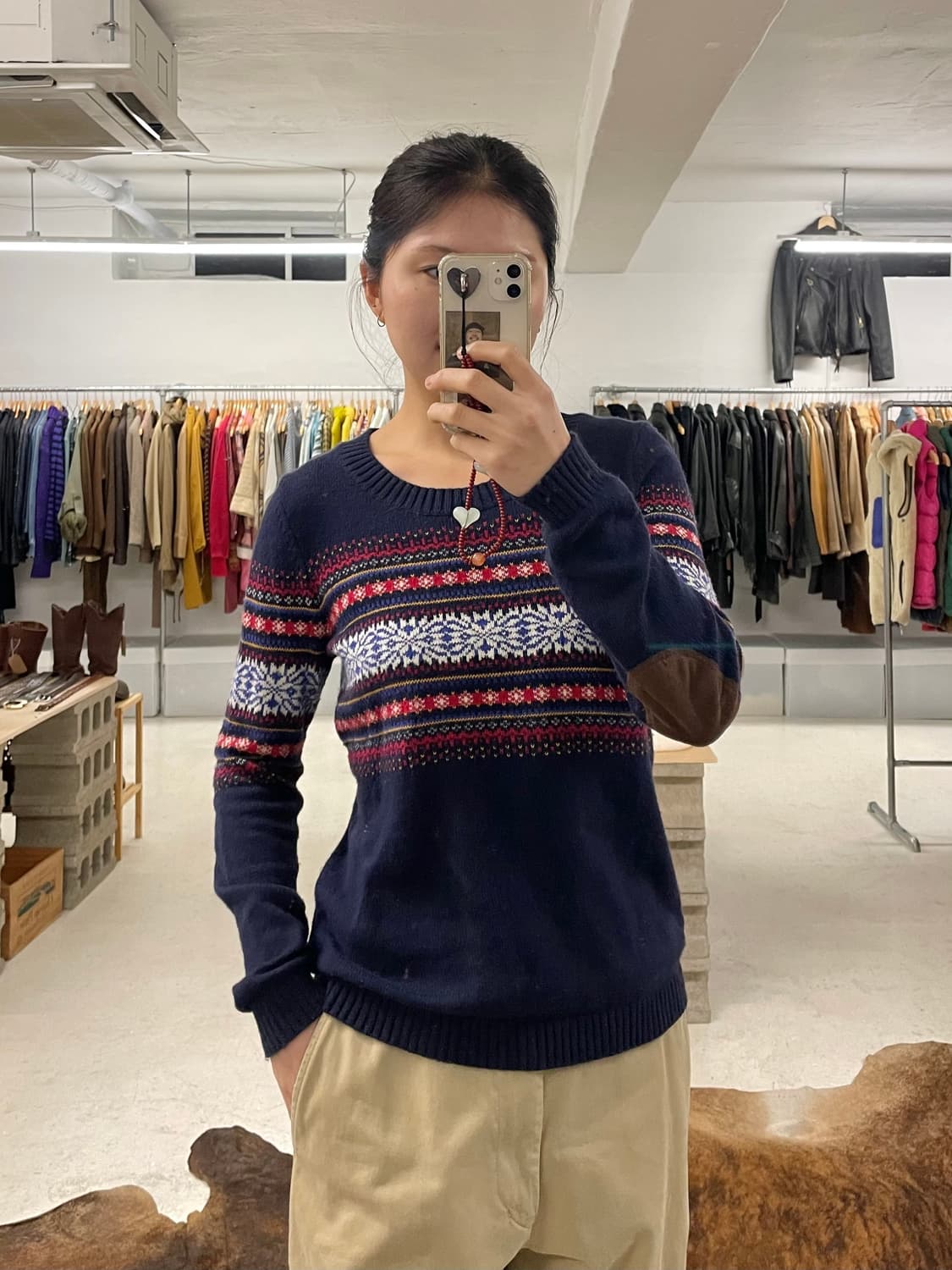 타미 힐피거 페어아일 엘보 패치 니트 상품이미지8